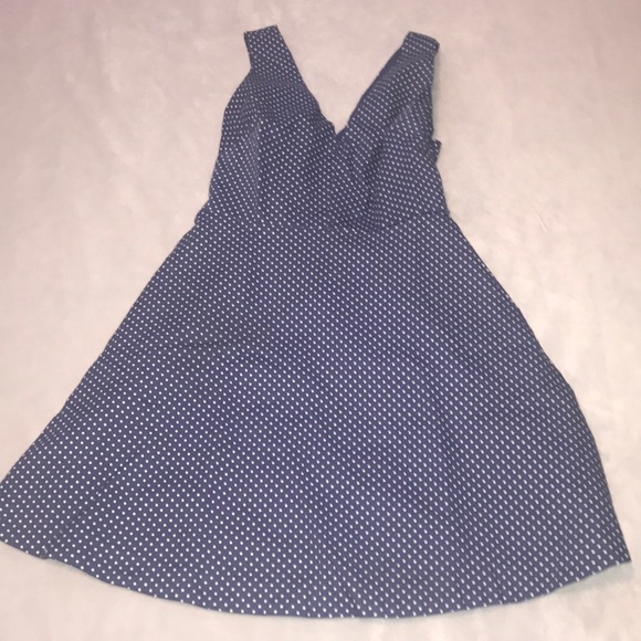 Victoria's Secret V-Neck Blue Polka Dot Dress - Picture 4 of 5